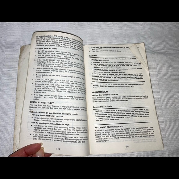 1985 Chevy Pickup Owners Manual - Picture 7 of 8